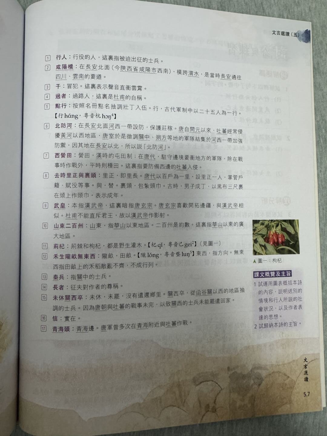 page 5.7 註解 + 課文概覽